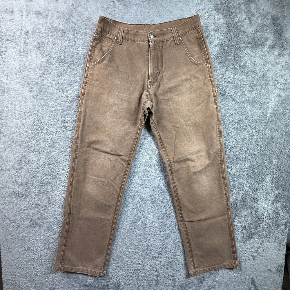 Craftsman Men's 30x30 Heavy Duck Canvas Carpenter Work Pants Brown Utility